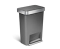 studio 45 litre. rectangular plastic step can with liner pocket